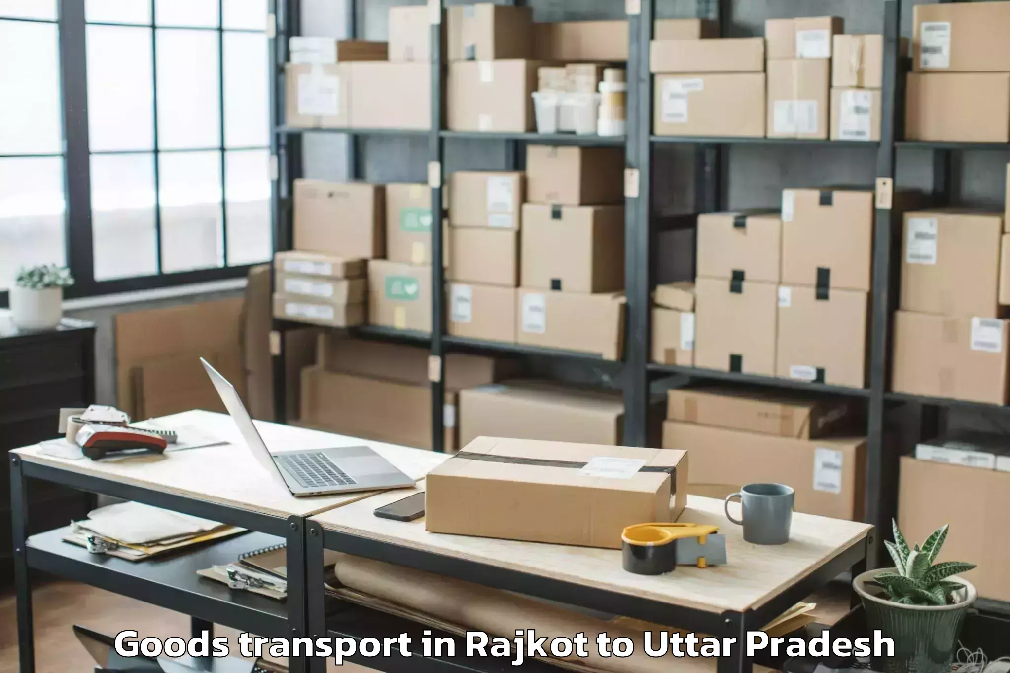 Reliable Rajkot to Rama University Kanpur Goods Transport